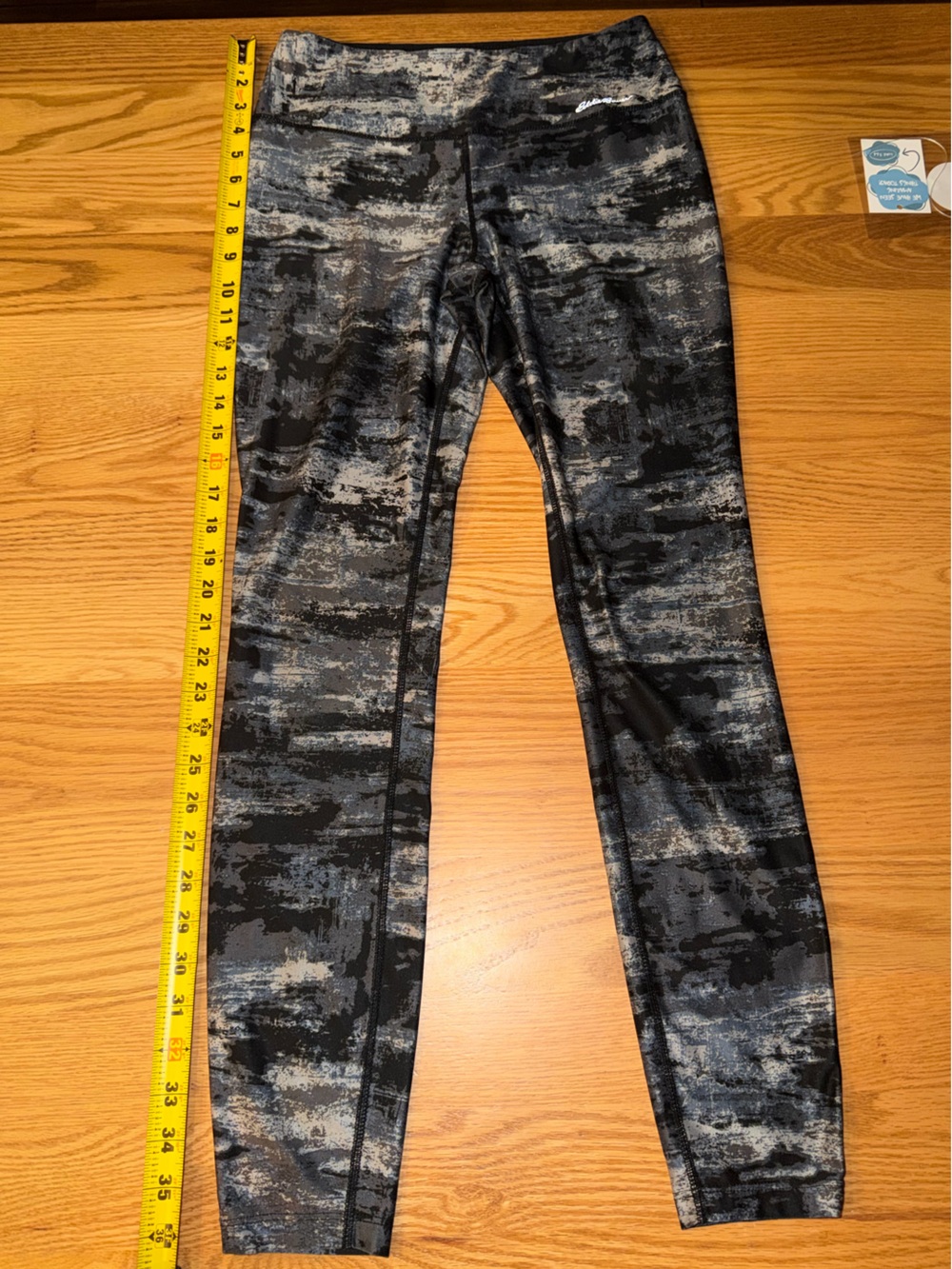 Eddie Bauer Black and Gray Patterned Leggings